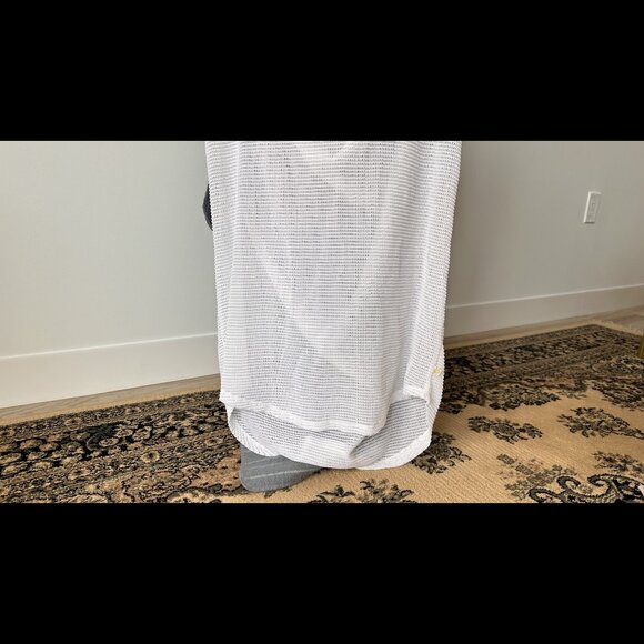 La Vie en Rose Aqua Mesh Tunic - Size M, Lightweight Summer Cover-Up - Picture 2 of 6